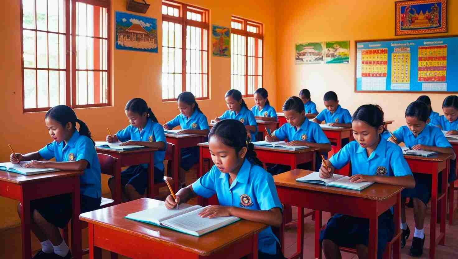 Kids learning at school